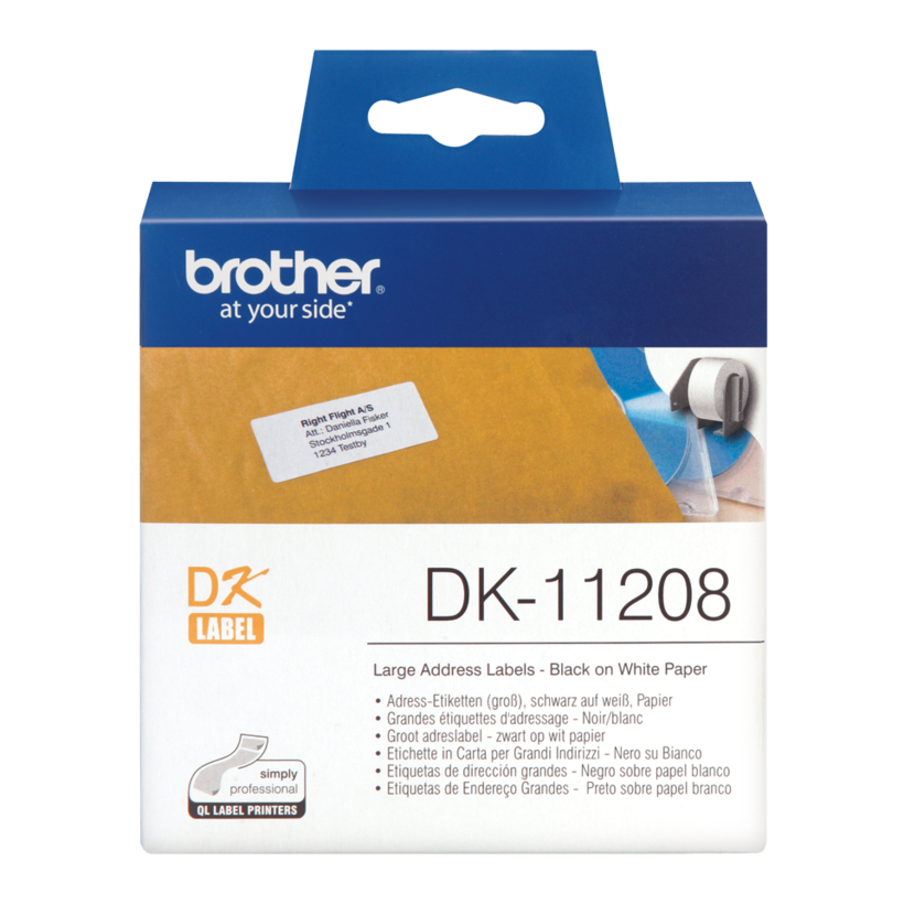 Brother 38x90mm Adress-Etiketten weiß