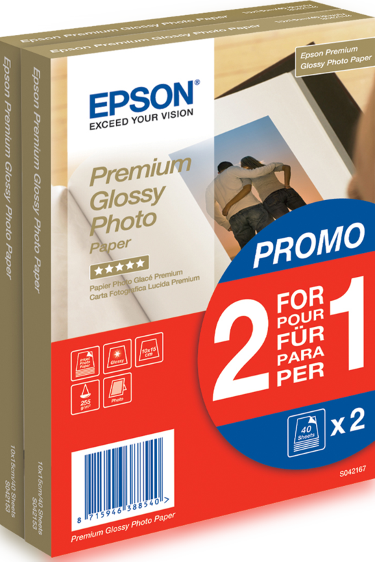 Papier ph. Epson glacé Premium 100x150mm