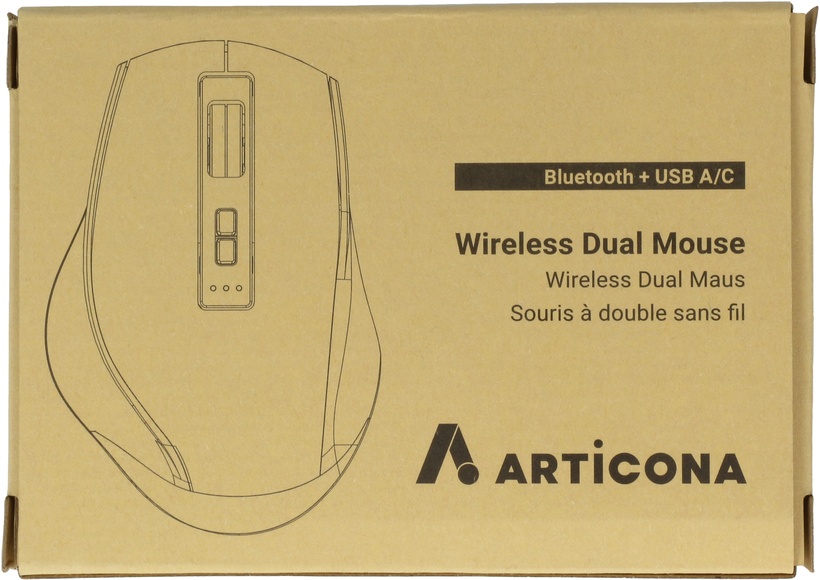 ARTICONA Dual Bluetooth + USB-A/C Mouse