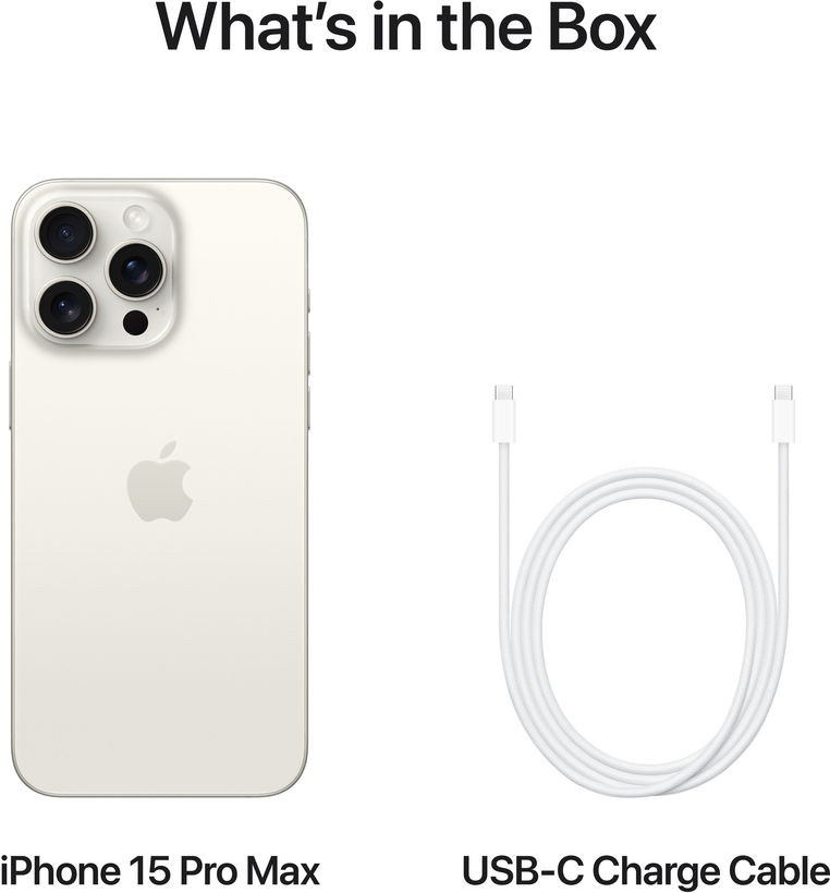 Apple iPhone 15 Pro Max 256 Go, blanc
