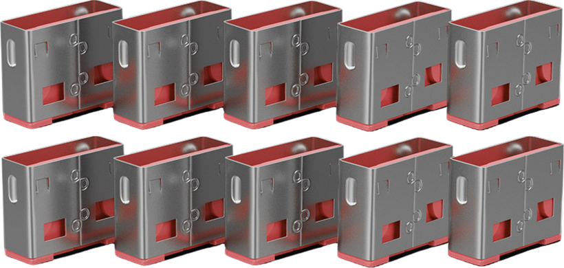 USB-A Port Blocker Pink 10-pack