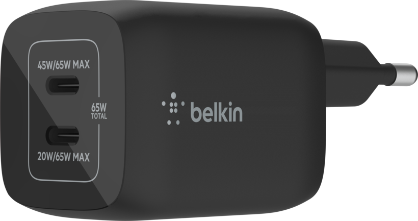 Cargador pared Belkin 65 W Dual USB-C