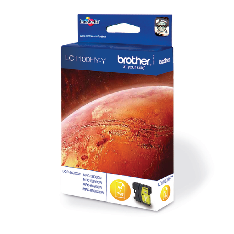 Brother Cartucho tinta LC-1100HYY amar.