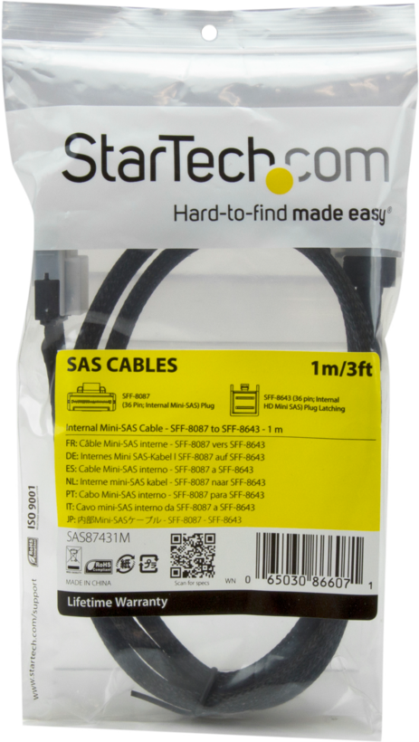 Câble SAS interne SFF8087 - SFF8643, 1 m