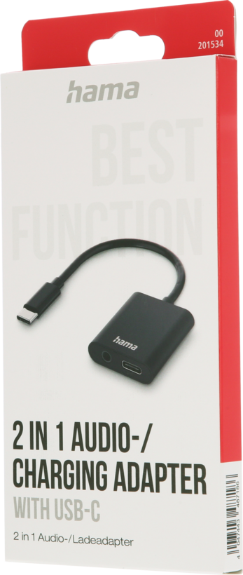Adapter USB-C wt - audio+USB-C