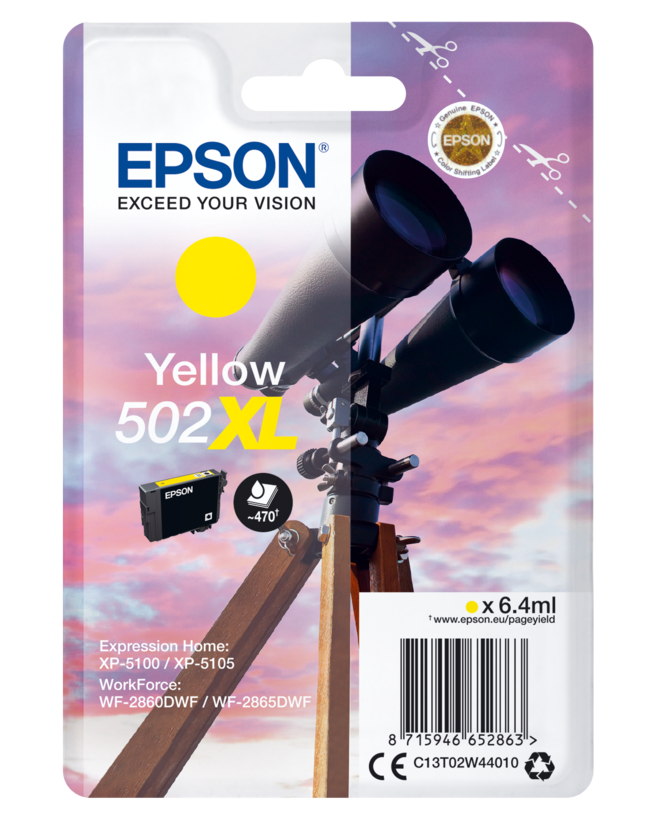 Encre Epson 502 XL, jaune