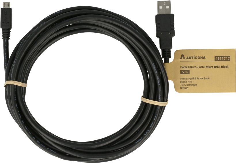 USB 2.0 kábel A - microB m/m, 5 m