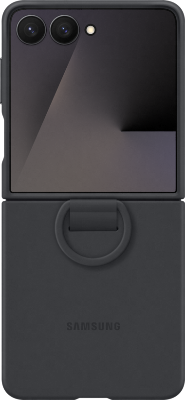 Samsung Z Flip7 Silicone Ring Case black
