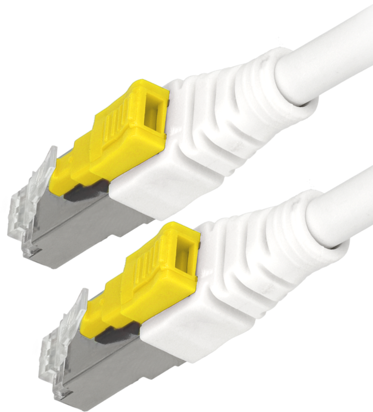 Patchkabel RJ45 S/FTP Cat6a 1 m weiß