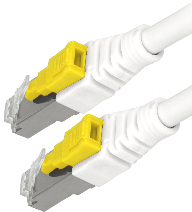 Patch kabel RJ45 S/FTP Cat6a 1m bílý