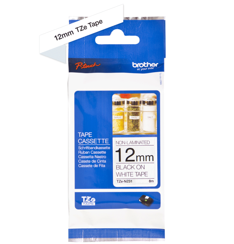 Brother TZe-N231 12mmx8m Label Tape Whi