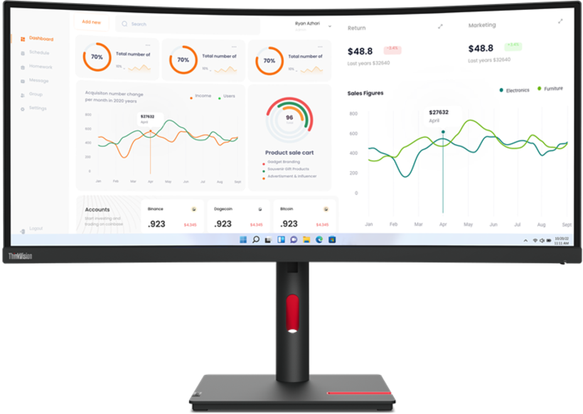 Lenovo ThinkVision T34w-30 Monitor