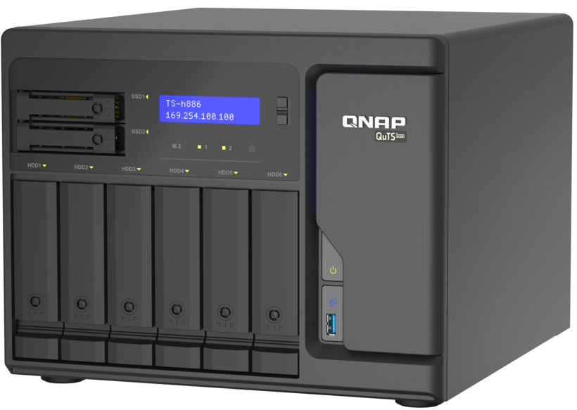 QNAP TS-h886-D1622 16 GB 8-Bay NAS