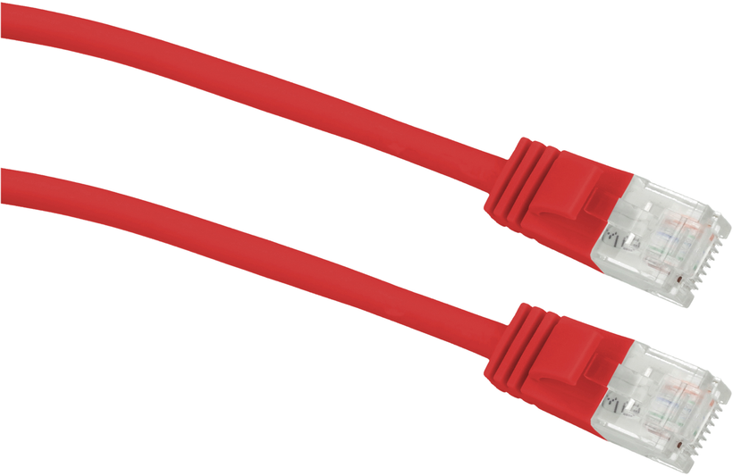 Patch Cable RJ45 U/UTP Cat6a 0.5m Red
