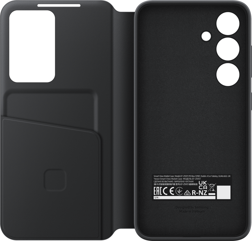 Samsung S24 Smart View Wallet Case Black