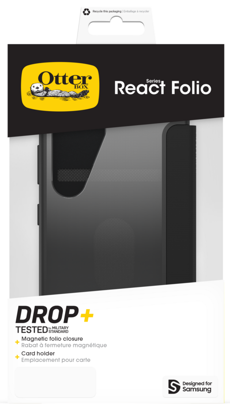 OtterBox React Folio Galaxy S25 bl. cl.