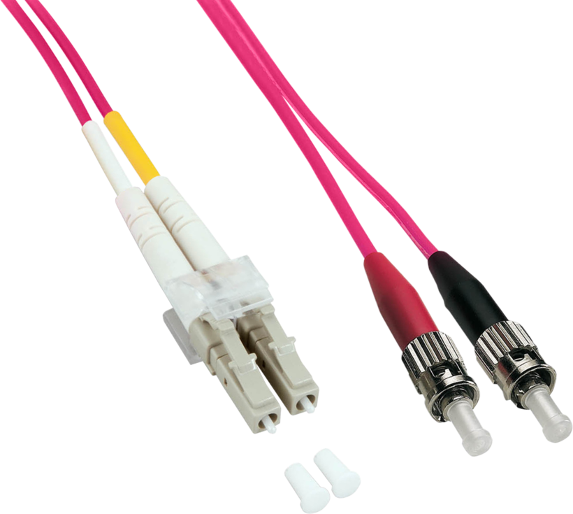 Câble patch FO duplex LC-ST, 3 m, 50µ