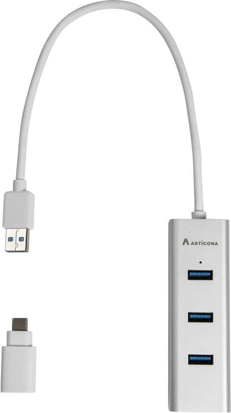 ARTICONA USB Hub 3.0 4-port Alu/White