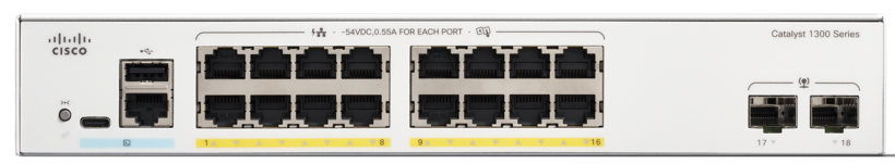 Przełącznik Cisco Catalyst C1300-16FP-2G