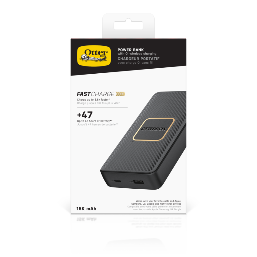 OtterBox USB-A/C Qi Powerbank 15,000mAh