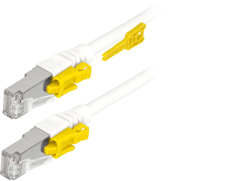 Patchkabel RJ45 S/FTP Cat6a 1 m weiß