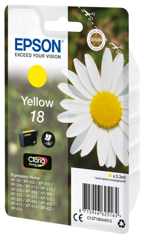 Tinta Epson 18 Claria Home amarillo