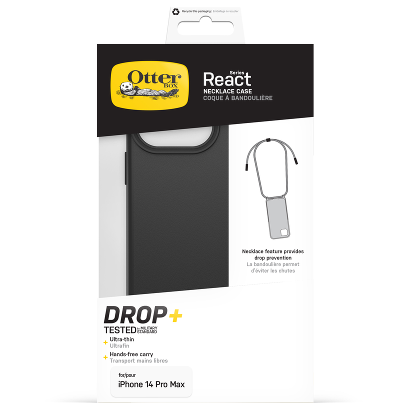 OtterBox iP 14 Pro Max React Lace černý