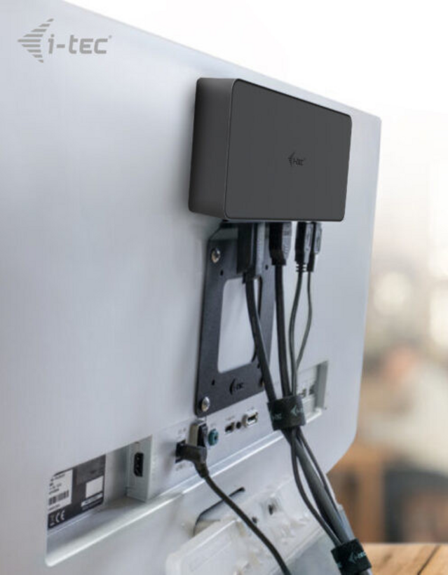 Station D'accueil I-Tec CADUAL4KDOCKPD2 Noir - Double écran 4K, Ports USB-C Gen 2 10Gbps, Charge 100W, Ethernet - 3
