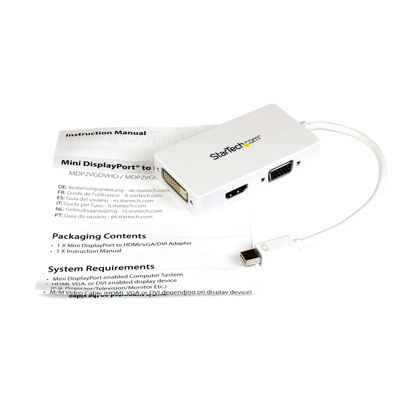 StarTech Mini-DP-VGA/HDMI/DVI-D Adapter