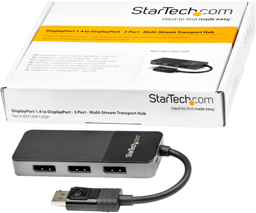 Hub StarTech DisplayPort - 3x DP MST