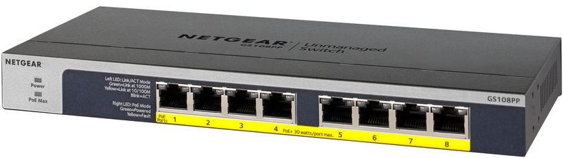 Switch PoE NETGEAR GS108PP