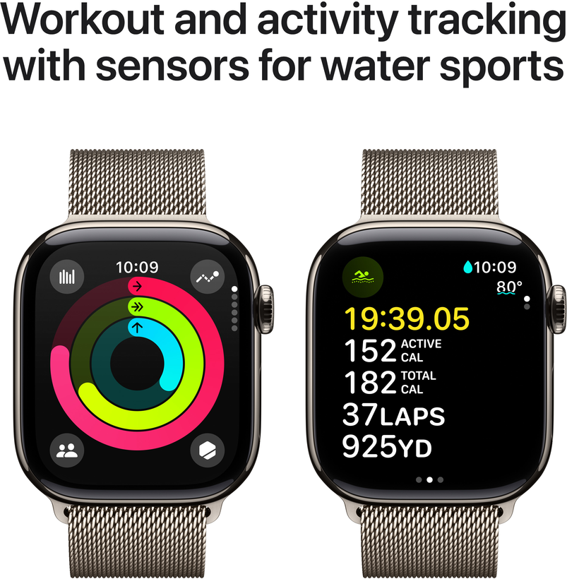 Apple Watch S10 LTE 42mm Titanium natur