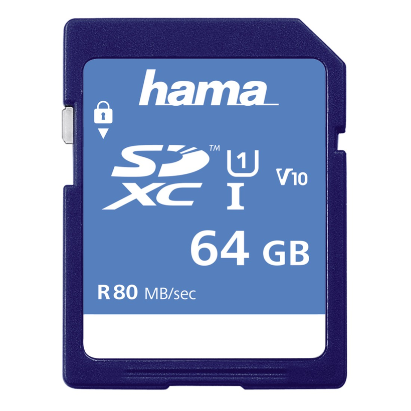Carte SDXC 64 Go Hama Memory Fast