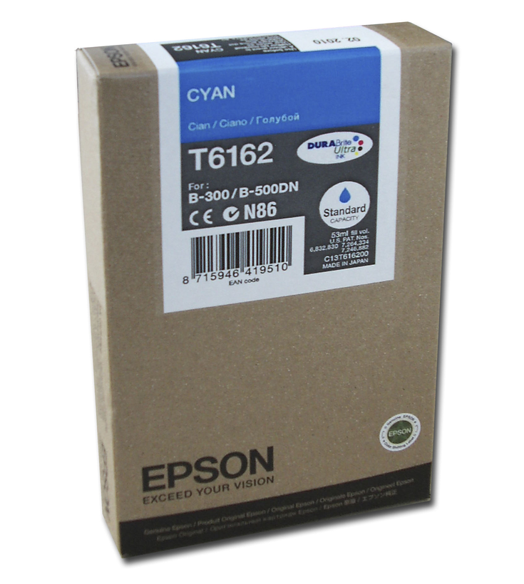 Inkoust Epson T6162, azurový