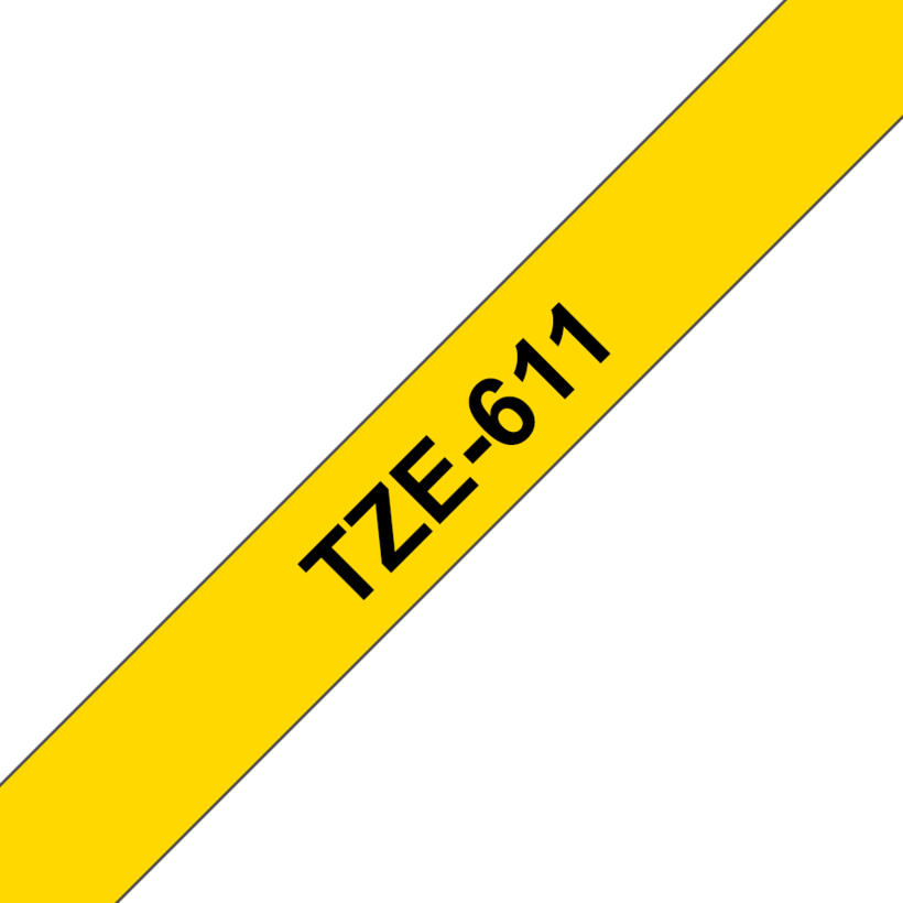 Nastro di scrittura TZe-611 6mmx8m giall
