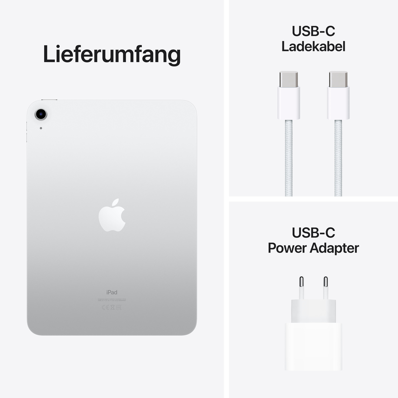 Apple iPad 10.9 10e gén 64 Go, argent