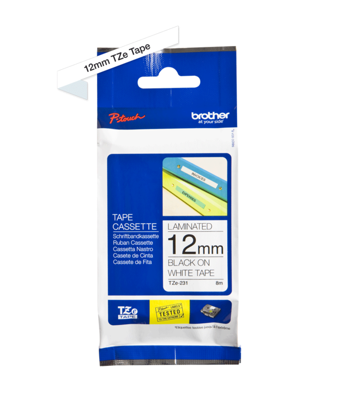 Brother TZe-231 12mmx8m Schriftband weiß