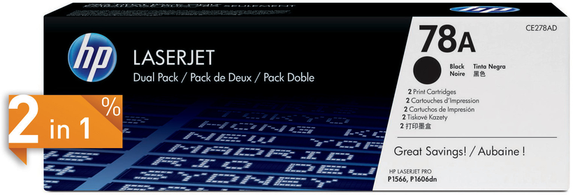 HP 78A toner fekete 2-es cs.