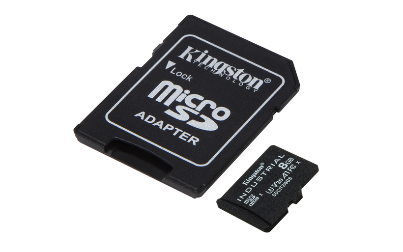 Kingston 8 GB Industrielle microSDHC+Ad.