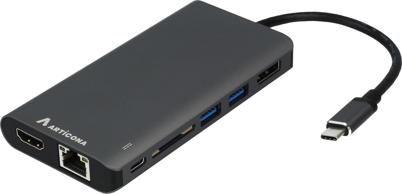 Adapter USB-C - HDMI/DP/RJ45/USB/SD