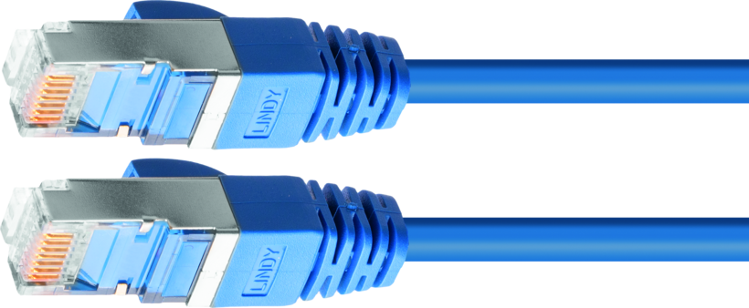 Câble patch RJ45 S/FTP Cat6 10 m bleu