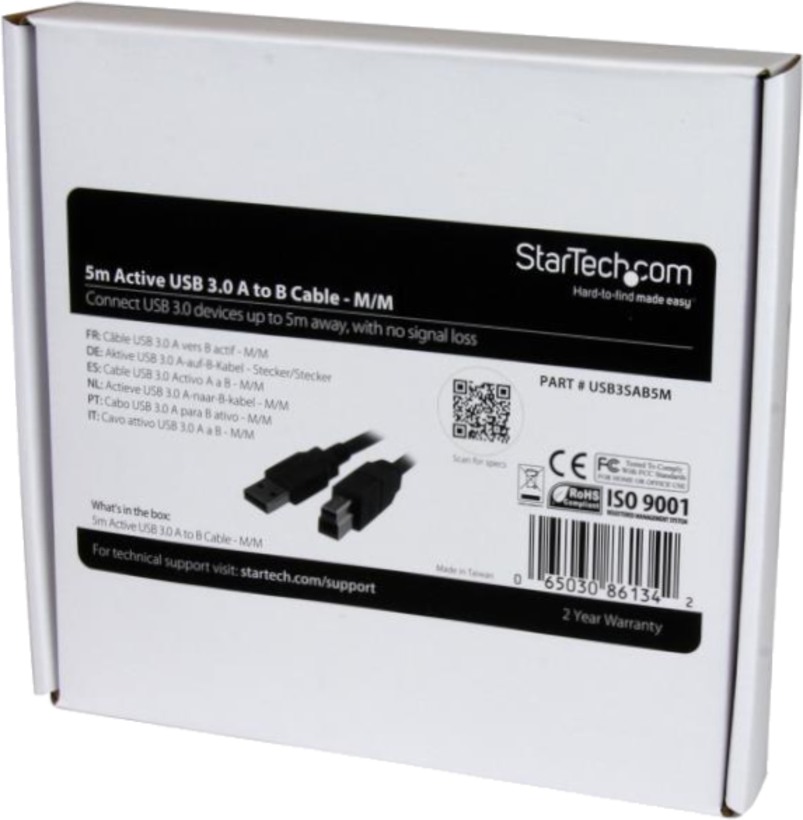 StarTech USB Typ A - B Kabel Aktiv 5 m