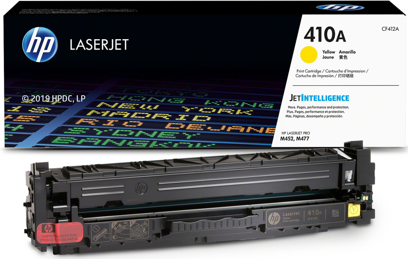 HP Toner 410A, żółty
