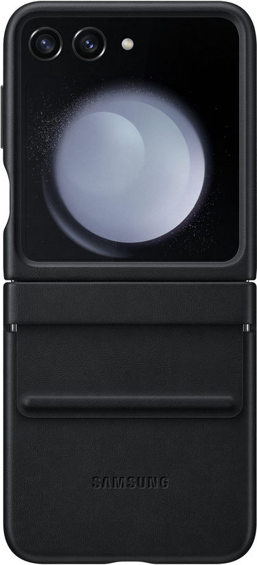 Samsung Z Flip5 Flap Leather Case Black