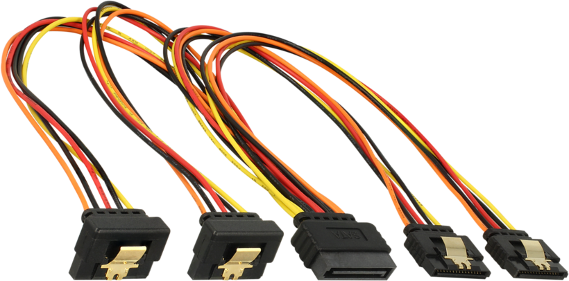 El. adaptér SATA kon. na 4x SATA z. 0,3m