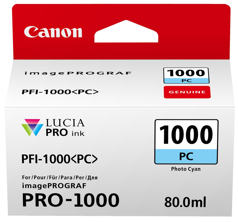 Tinteiro Canon PFI-1000PC foto ciano