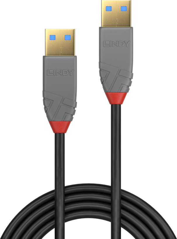 Cabo LINDY USB tipo A 1 m