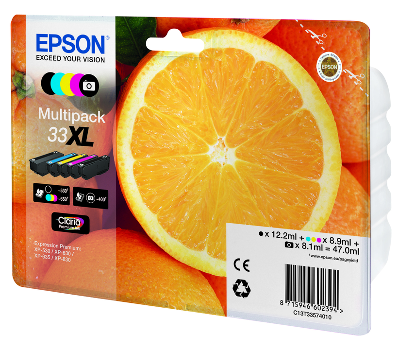 Encre Epson 33XL Claria, multipack
