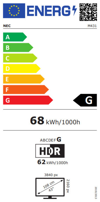 NEC Wyświetlacz MultiSync M431