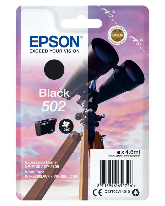 Encre Epson 502, noir